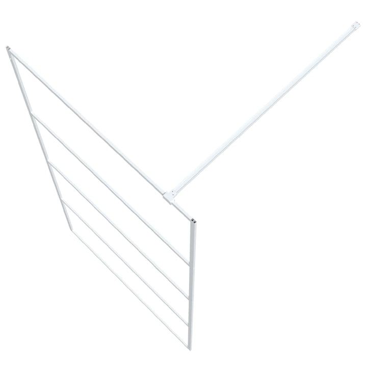 Inloopdouchewand 100x195 cm transparant ESG-glas wit - Griffin Retail