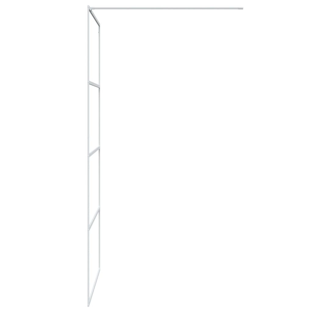 Inloopdouchewand 100x195 cm transparant ESG-glas wit - Griffin Retail