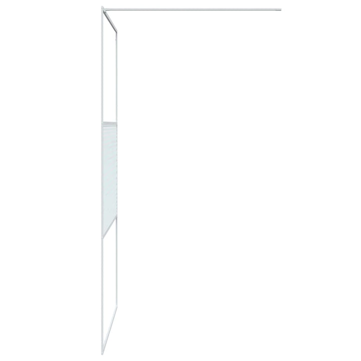 Inloopdouchewand 115x195 cm transparant ESG-glas wit - Griffin Retail