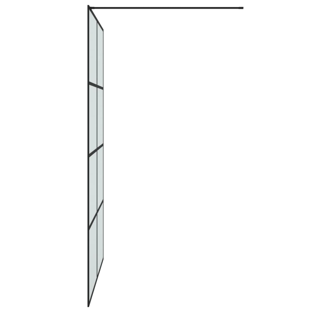 Inloopdouchewand 140x195 cm mat ESG-glas zwart - Griffin Retail