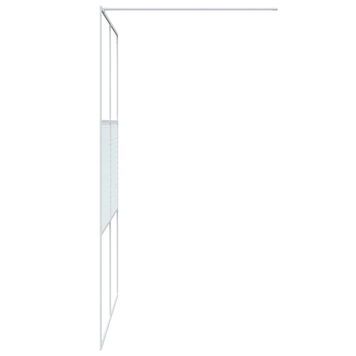 Inloopdouchewand 140x195 cm transparant ESG-glas wit - Griffin Retail