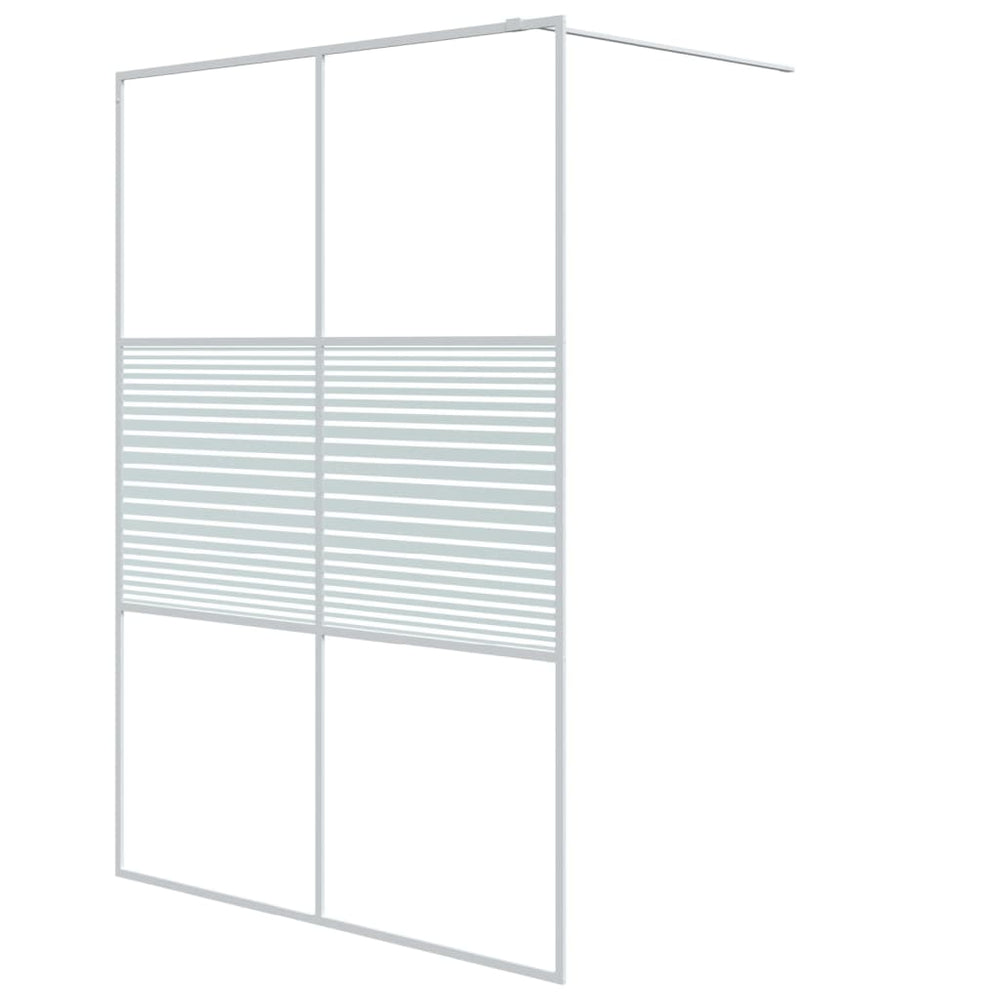 Inloopdouchewand 140x195 cm transparant ESG-glas wit - Griffin Retail