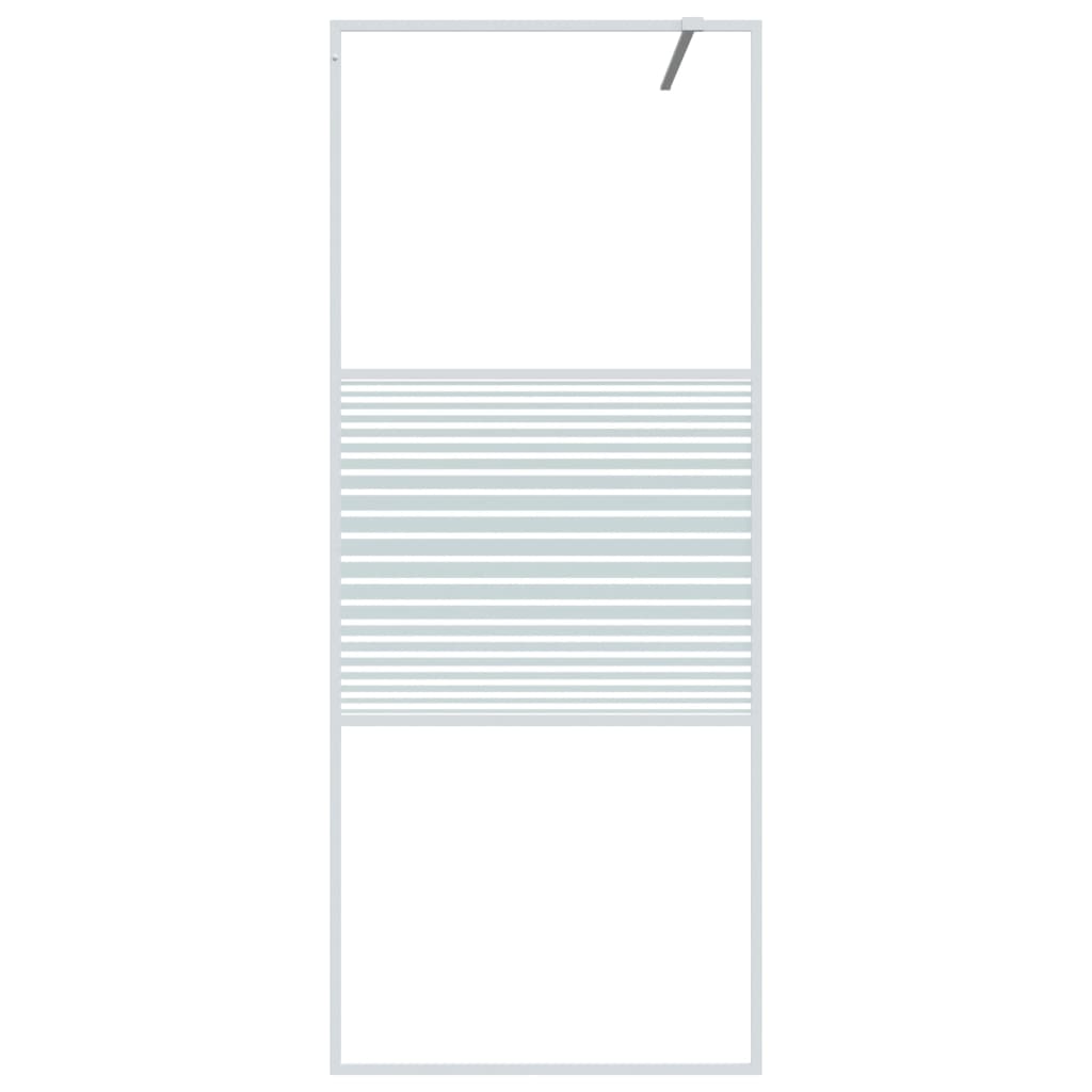 Inloopdouchewand 80x195 cm transparant ESG-glas wit - Griffin Retail