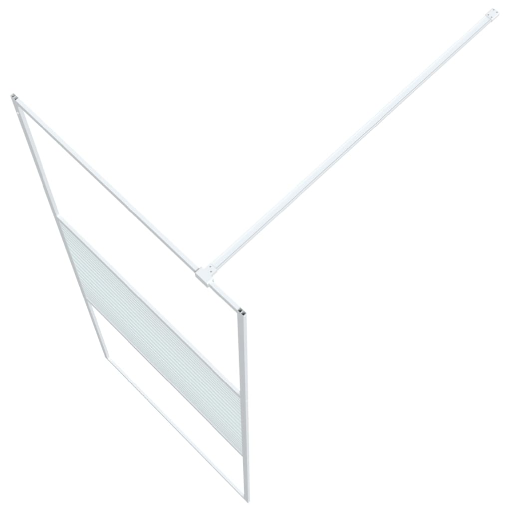 Inloopdouchewand 80x195 cm transparant ESG-glas wit - Griffin Retail