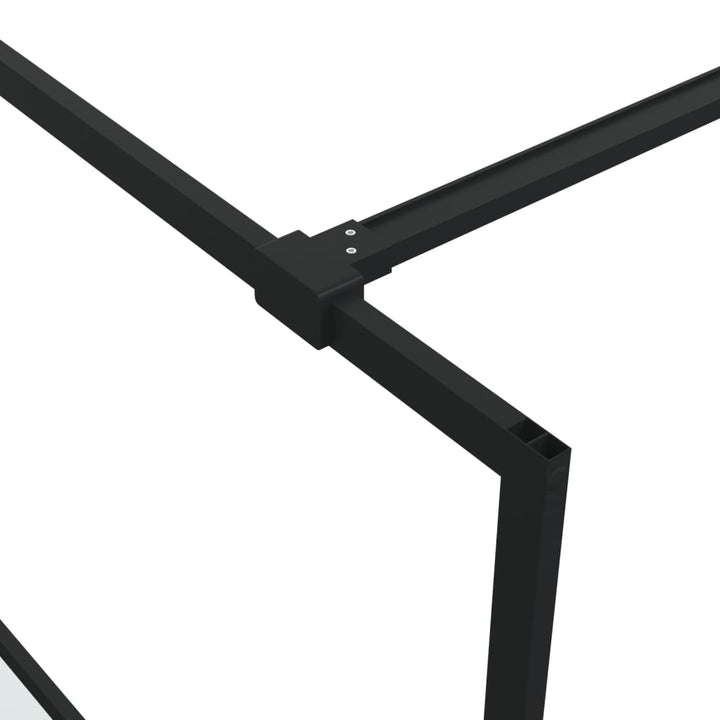 Inloopdouchewand 90x195 cm halfmat ESG-glas zwart - Griffin Retail