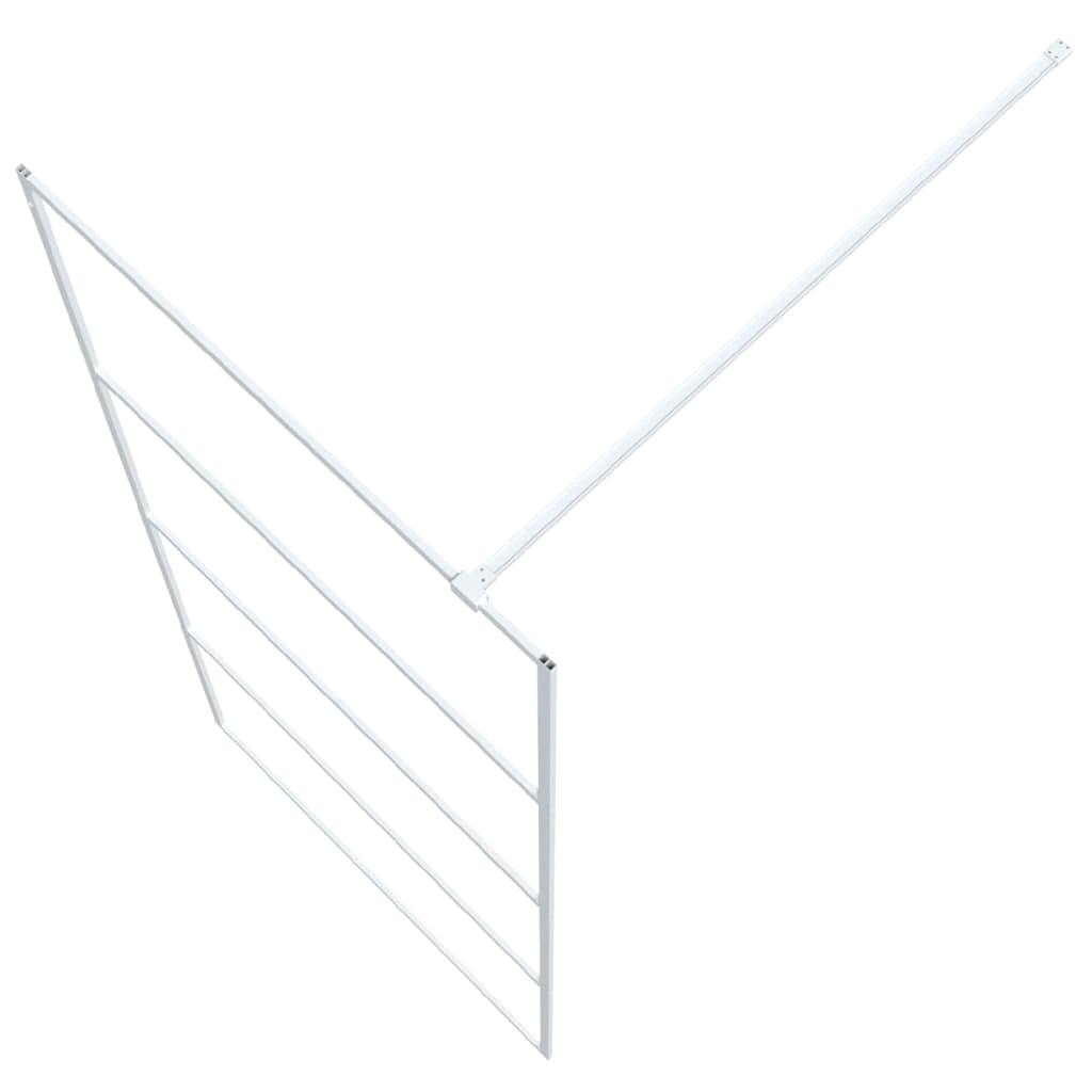 Inloopdouchewand 90x195 cm transparant ESG-glas wit - Griffin Retail