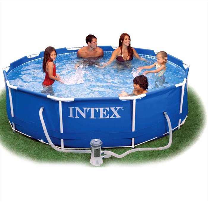Intex Metal Frame zwembad 305 x 76 cm-Met 12-Volt filterpomp - Griffin Retail