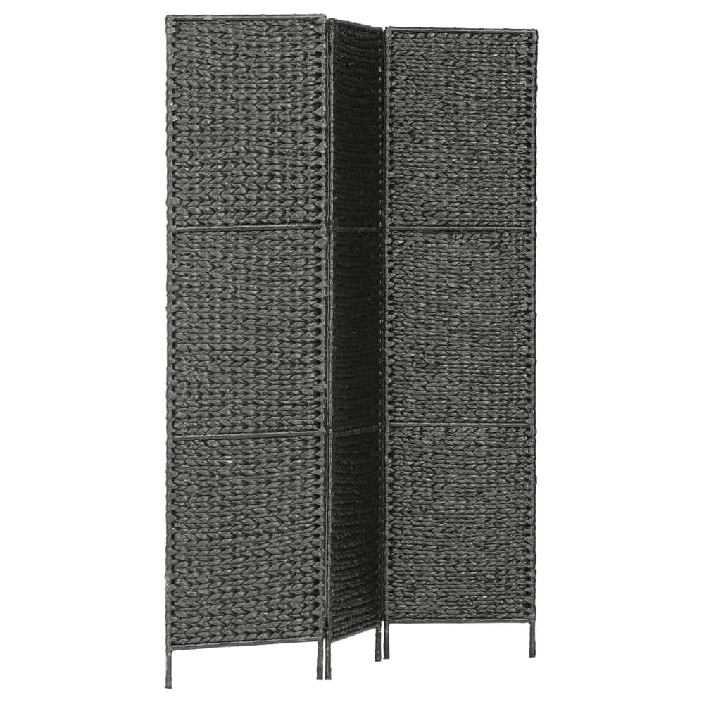 Kamerscherm met 3 panelen 116x160 cm waterhyacint zwart - Griffin Retail