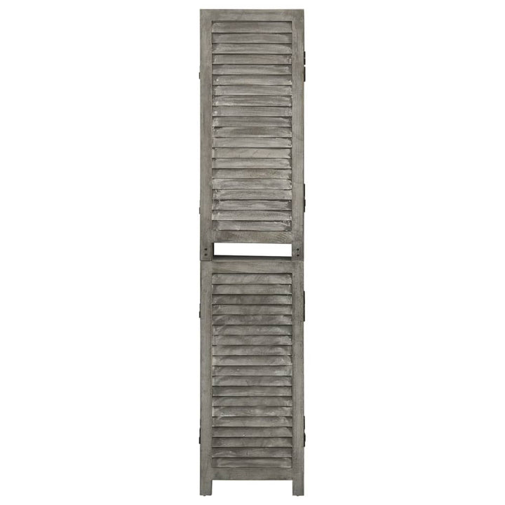 Kamerscherm met 4 panelen 143x166 cm massief hout grijs - Griffin Retail