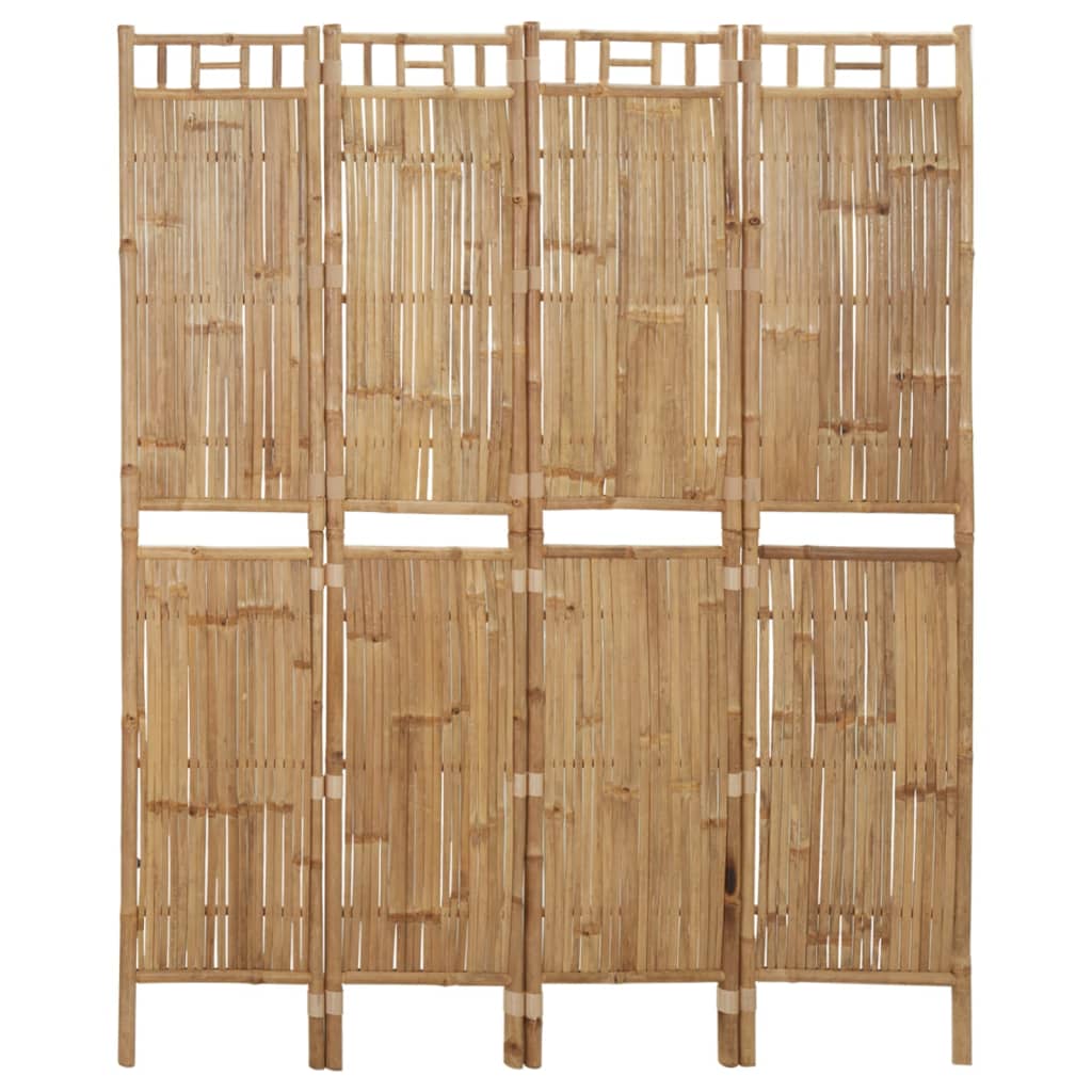 Kamerscherm met 4 panelen 160x180 cm bamboe - Griffin Retail