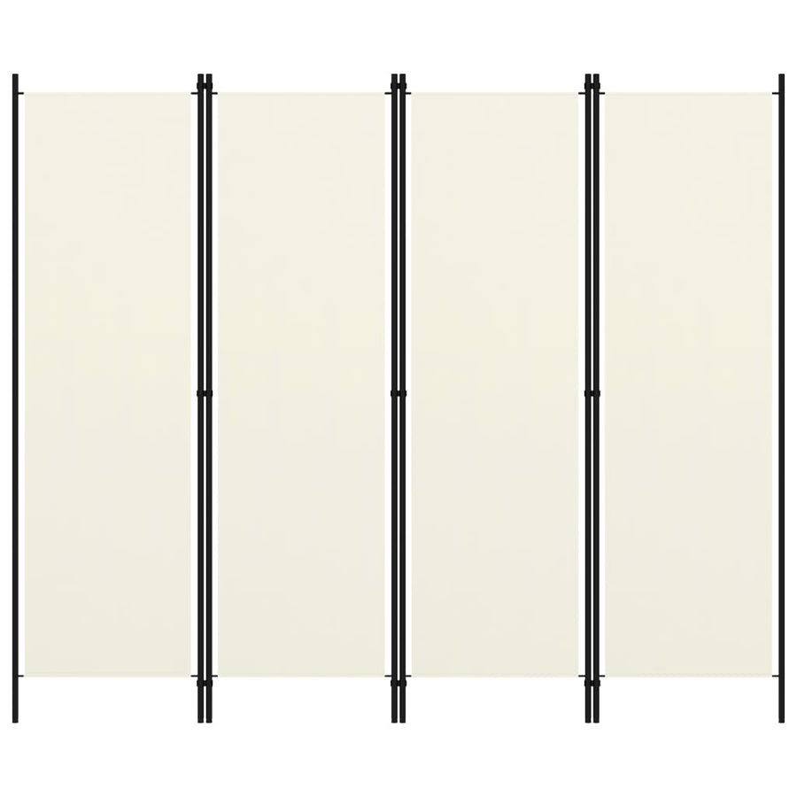 Kamerscherm met 4 panelen 200x180 cm crèmewit - Griffin Retail