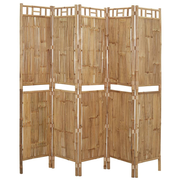 Kamerscherm met 5 panelen 200x180 cm bamboe - Griffin Retail