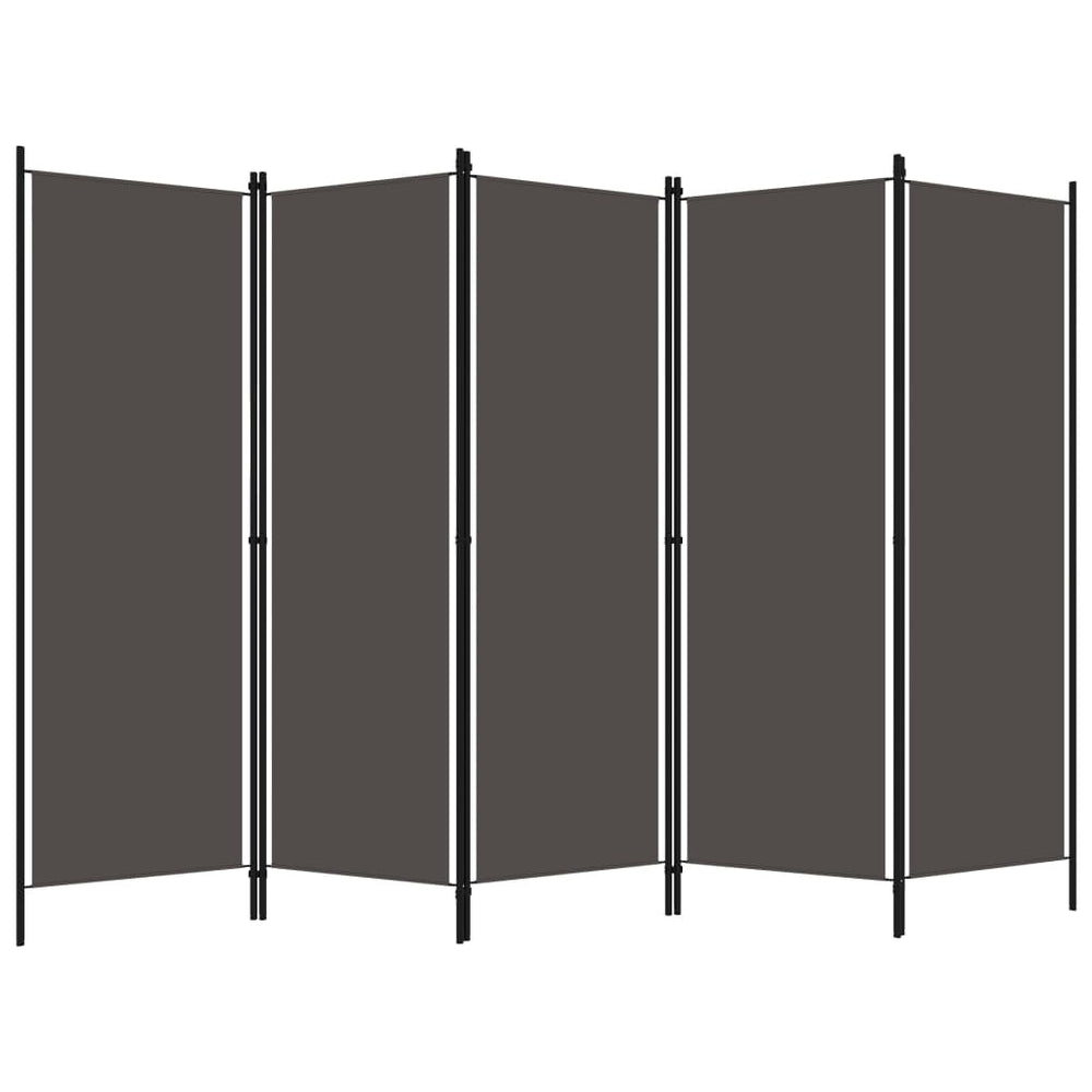 Kamerscherm met 5 panelen 250x180 cm antraciet - Griffin Retail
