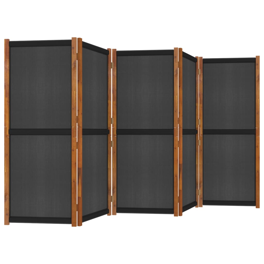 Kamerscherm met 5 panelen 350x180 cm zwart - Griffin Retail