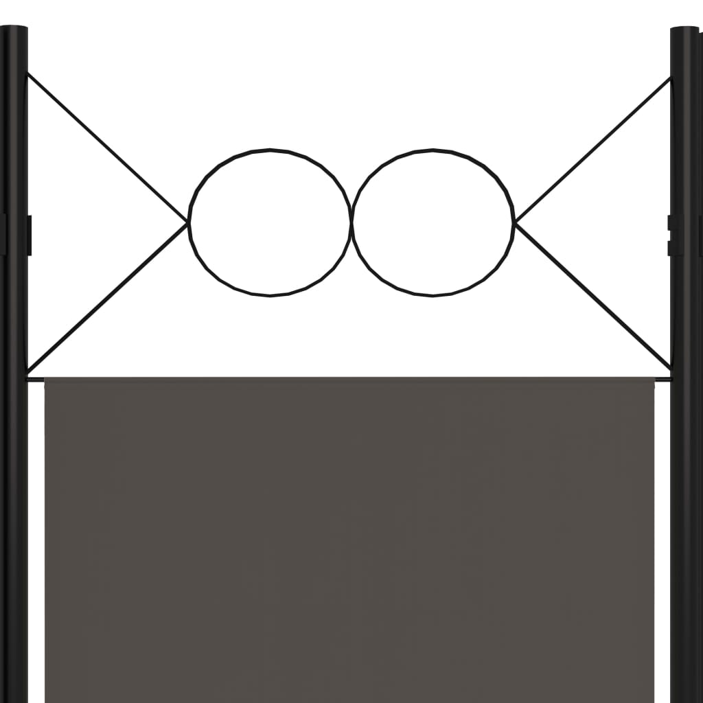 Kamerscherm met 6 panelen 240x180 cm antraciet - Griffin Retail