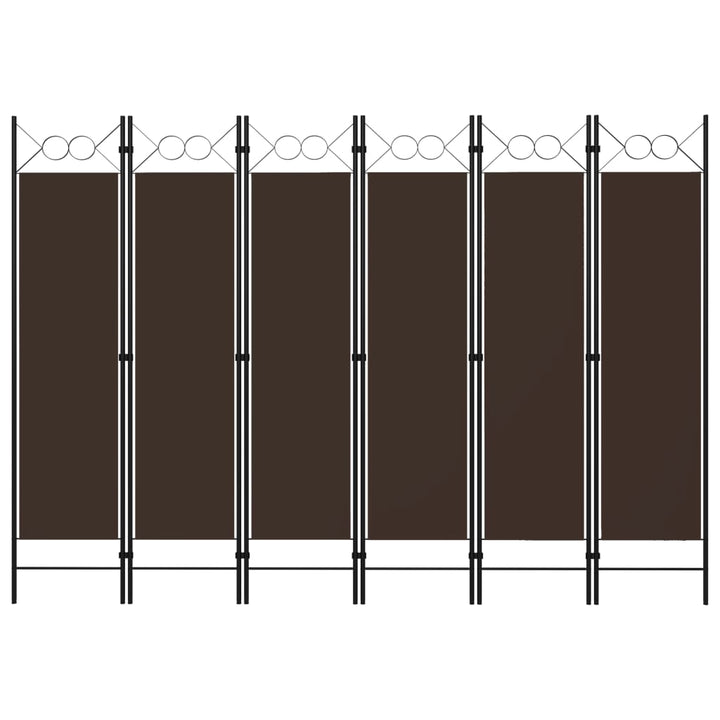 Kamerscherm met 6 panelen 240x180 cm bruin - Griffin Retail