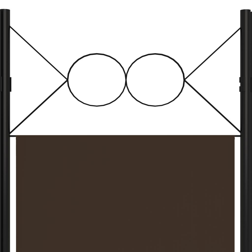 Kamerscherm met 6 panelen 240x180 cm bruin - Griffin Retail