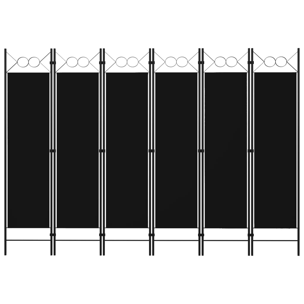 Kamerscherm met 6 panelen 240x180 cm zwart - Griffin Retail