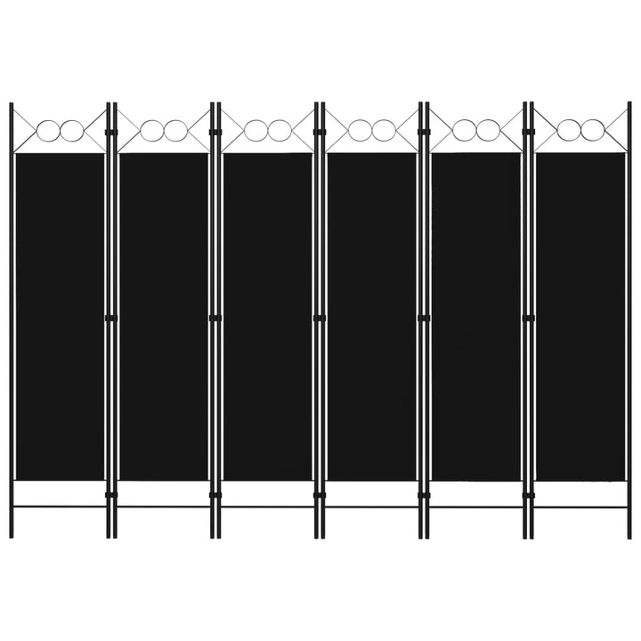 Kamerscherm met 6 panelen 240x180 cm zwart - Griffin Retail