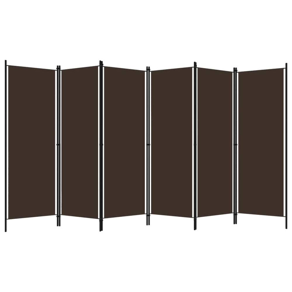 Kamerscherm met 6 panelen 300x180 cm bruin - Griffin Retail