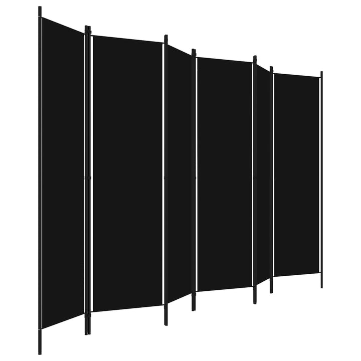 Kamerscherm met 6 panelen 300x180 cm zwart - Griffin Retail