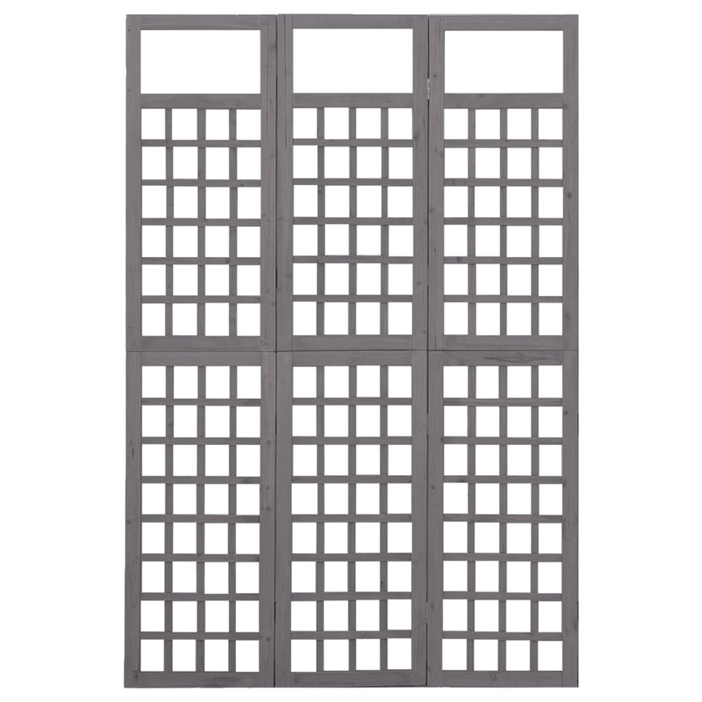 Kamerscherm/trellis met 3 panelen 121x180 cm vurenhout grijs - Griffin Retail