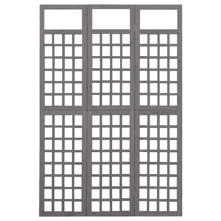 Kamerscherm/trellis met 3 panelen 121x180 cm vurenhout grijs - Griffin Retail