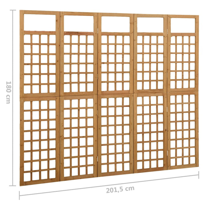 Kamerscherm/trellis met 5 panelen 201,5x180 cm vurenhout - Griffin Retail