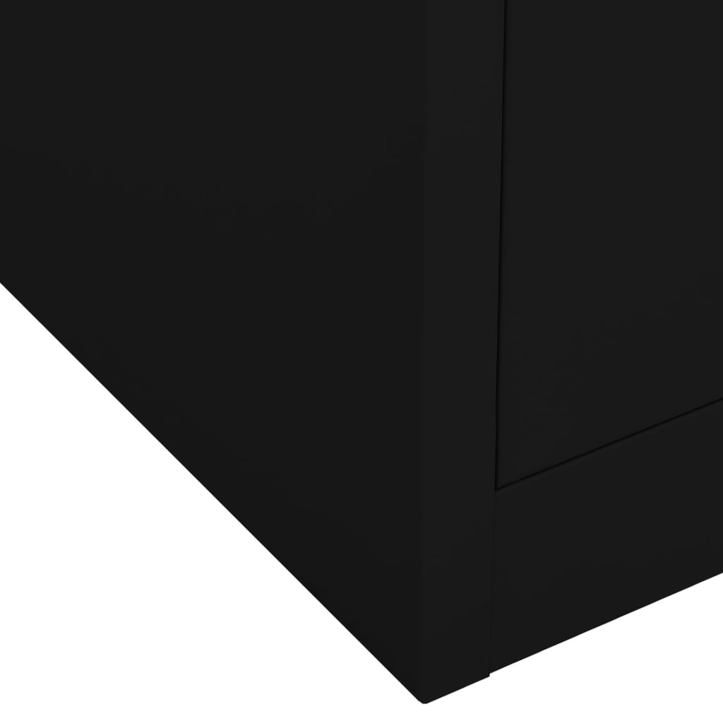Kantoorkast 90x40x102 cm staal zwart - Griffin Retail