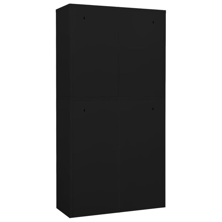 Kantoorkast 90x40x180 cm staal zwart - Griffin Retail
