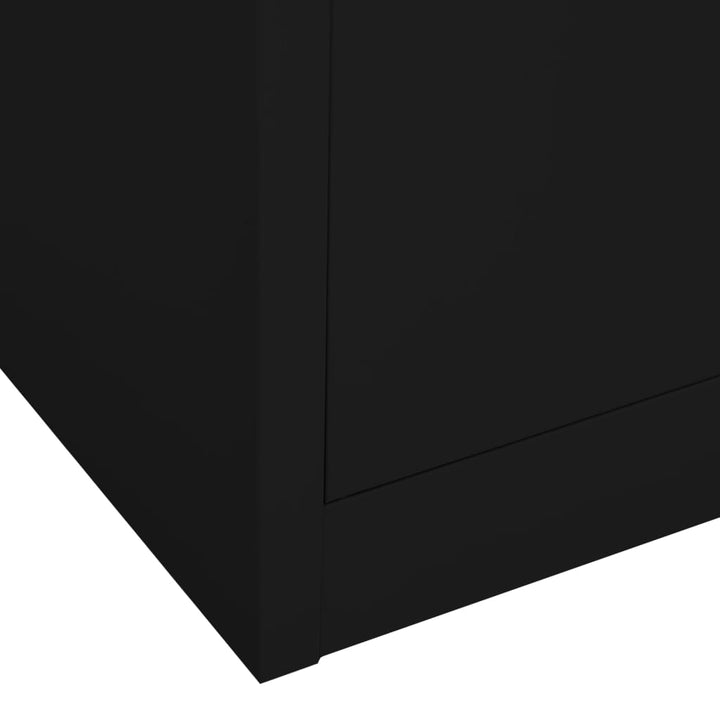 Kantoorkast 90x40x180 cm staal zwart - Griffin Retail
