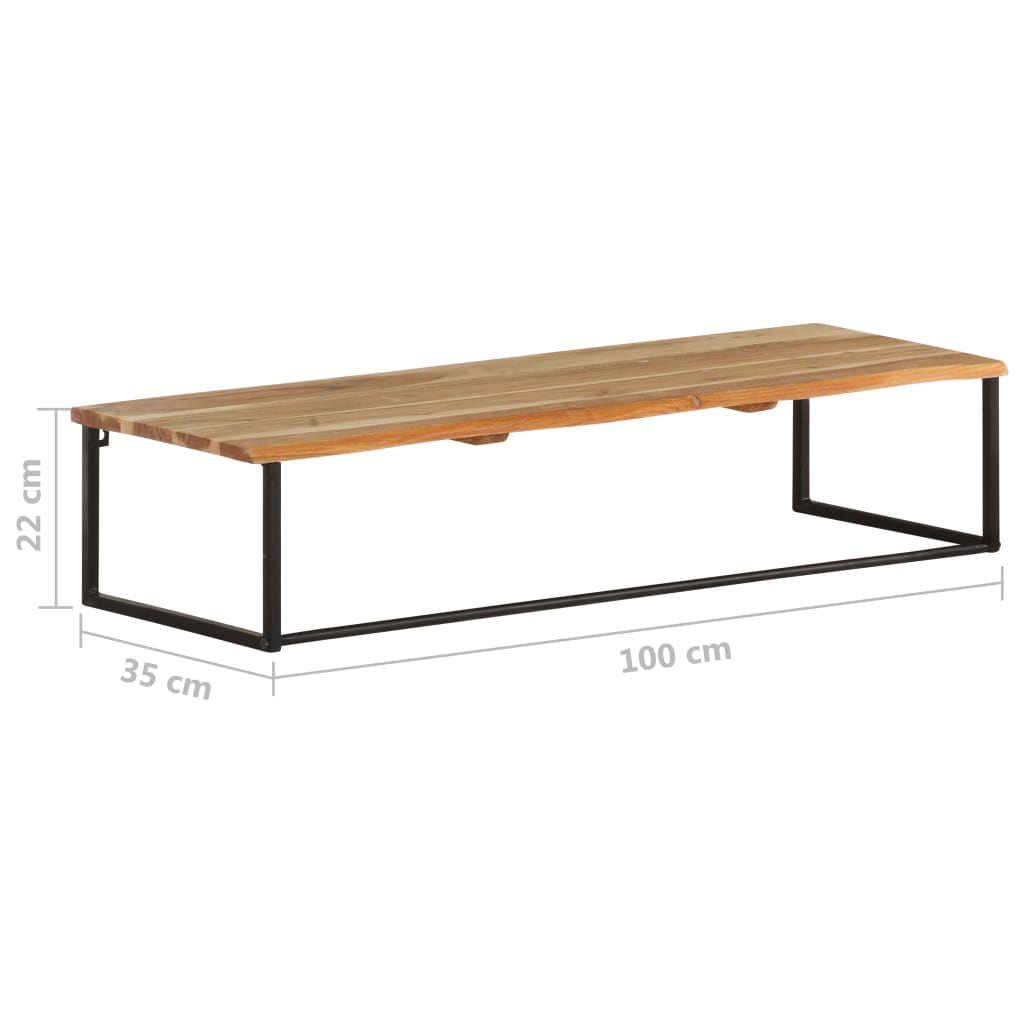 Kapstok met schap 100x35x22 cm massief acaciahout - Griffin Retail