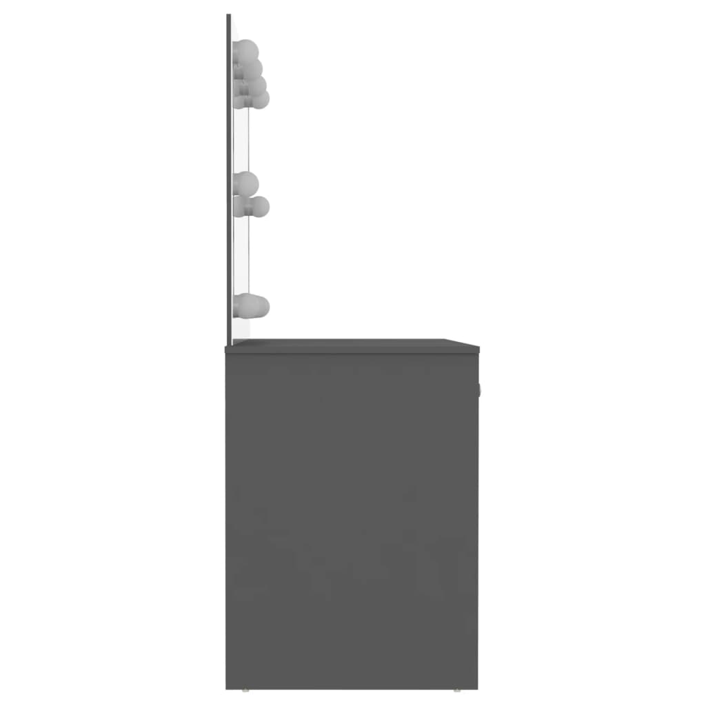 Kaptafel met LED-verlichting 110x55x145 cm MDF grijs - Griffin Retail