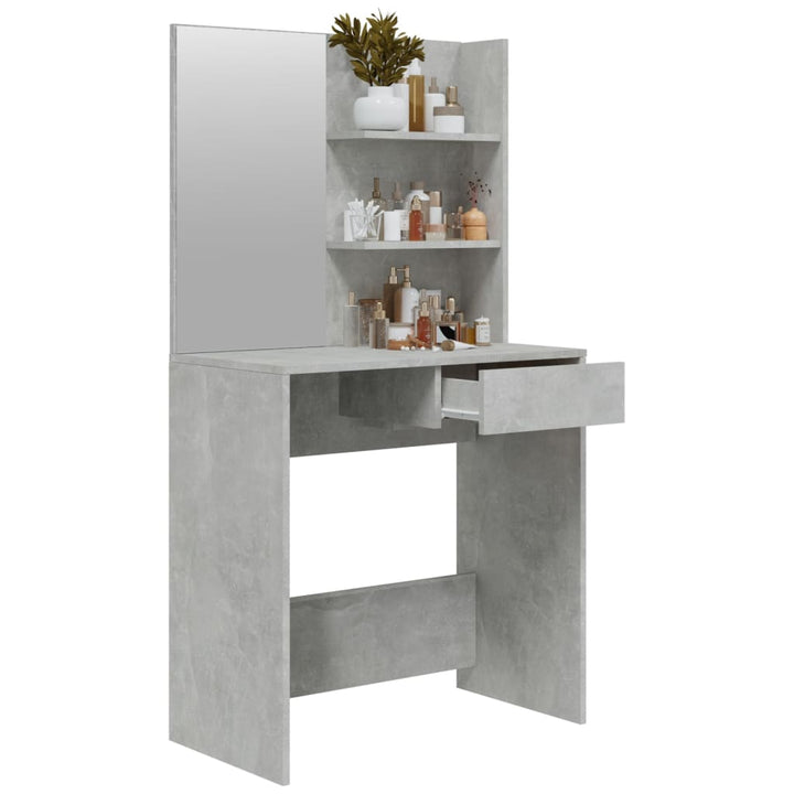 Kaptafel met spiegel 74,5x40x141 cm betongrijs - Griffin Retail