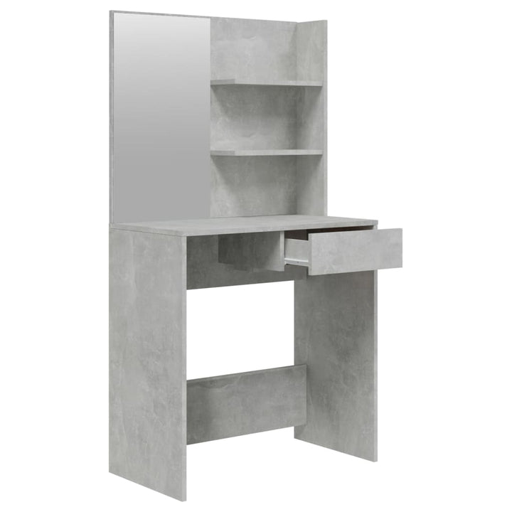 Kaptafel met spiegel 74,5x40x141 cm betongrijs - Griffin Retail