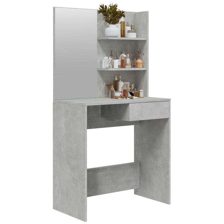 Kaptafel met spiegel 74,5x40x141 cm betongrijs - Griffin Retail