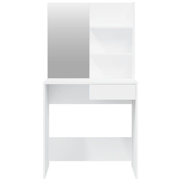 Kaptafel met spiegel 74,5x40x141 cm wit - Griffin Retail