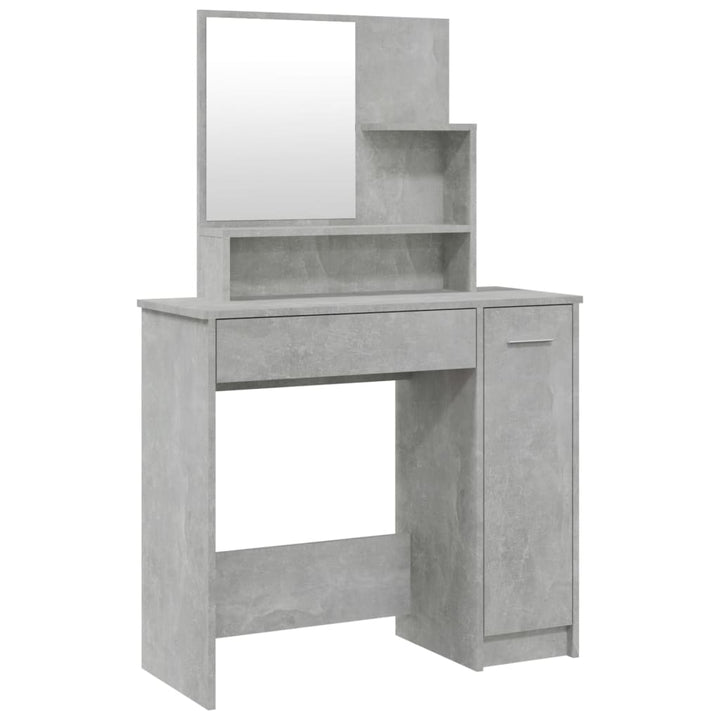 Kaptafel met spiegel 86,5x35x136 cm betongrijs - Griffin Retail