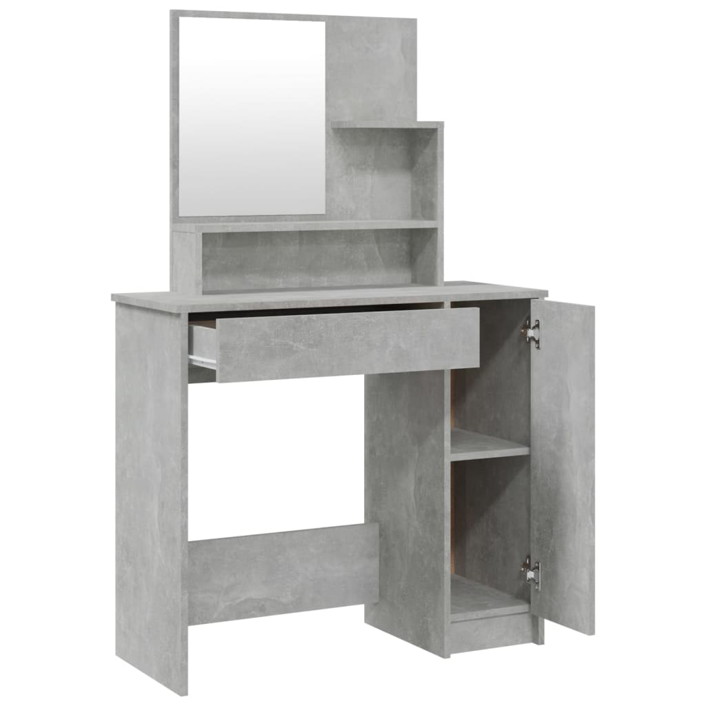 Kaptafel met spiegel 86,5x35x136 cm betongrijs - Griffin Retail