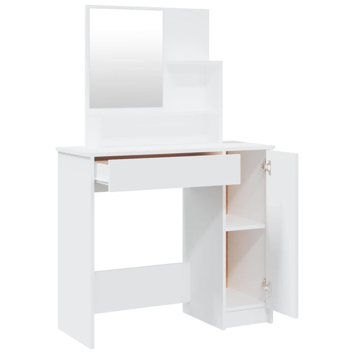 Kaptafel met spiegel 86,5x35x136 cm wit - Griffin Retail