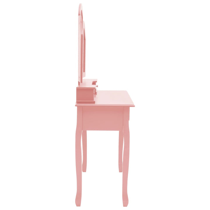 Kaptafelset met kruk 100x40x146 cm paulowniahout roze - Griffin Retail