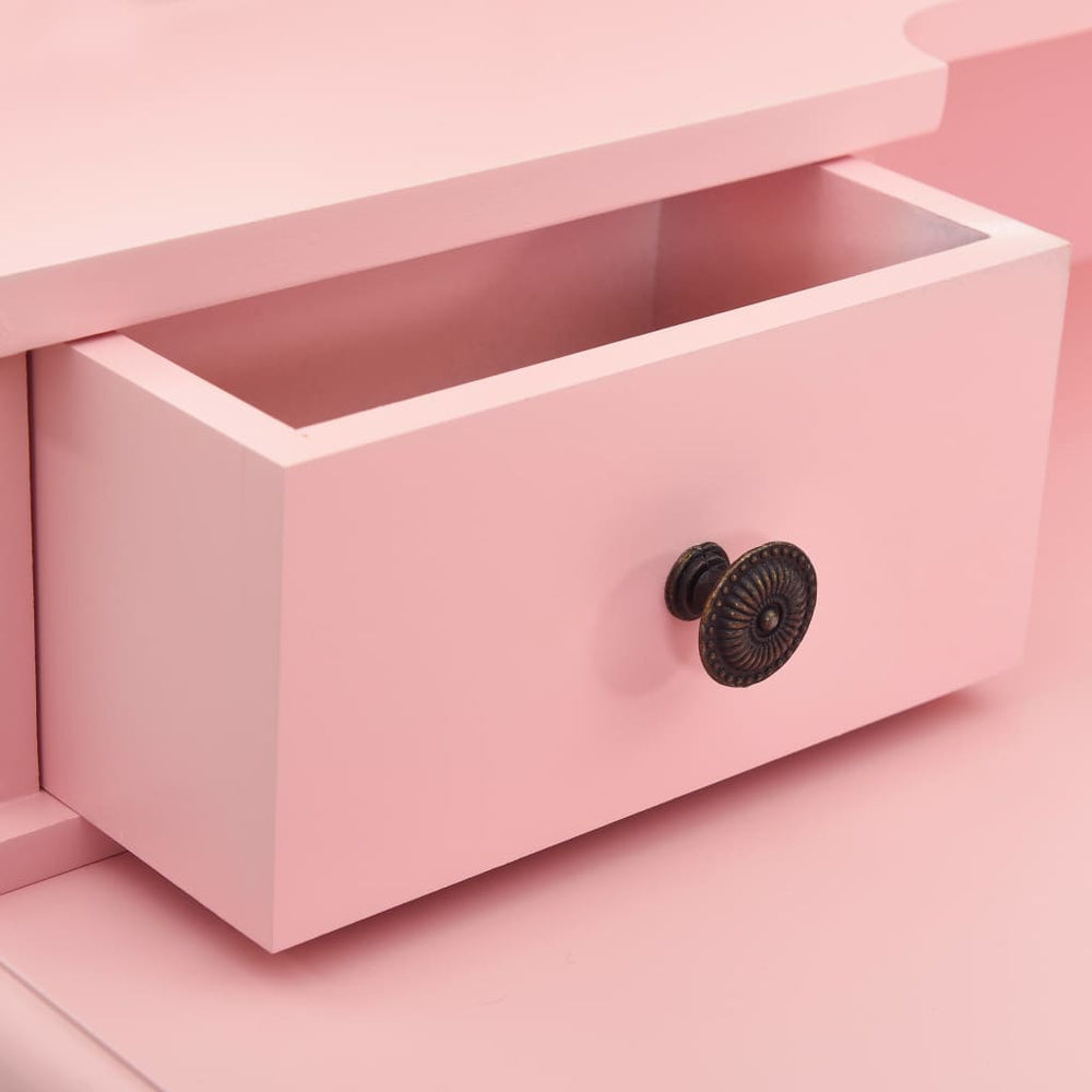 Kaptafelset met kruk 80x69x141 cm paulowniahout roze - Griffin Retail
