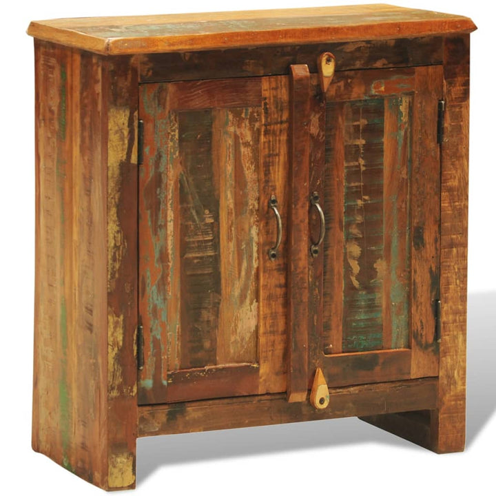 Kast met 2 deuren vintage stijl massief gerecycled hout - Griffin Retail