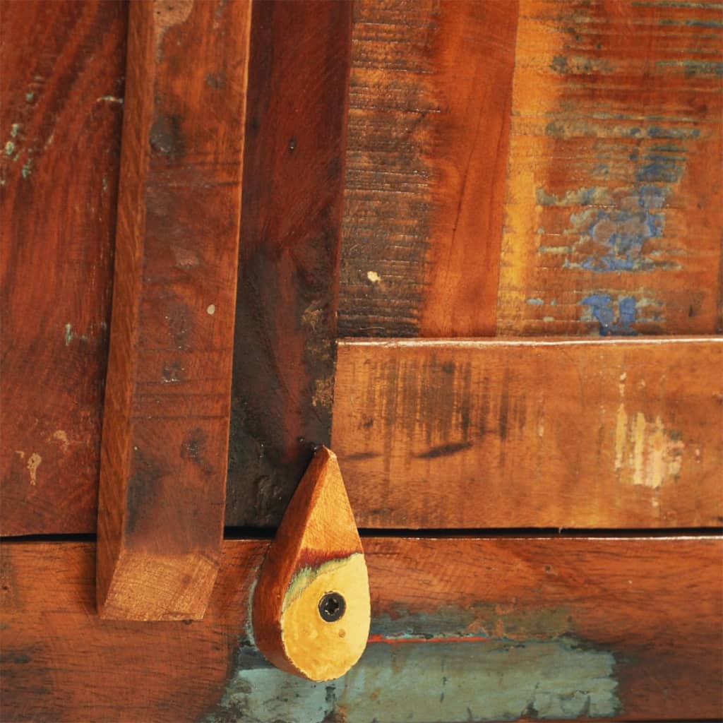 Kast met 2 deuren vintage stijl massief gerecycled hout - Griffin Retail