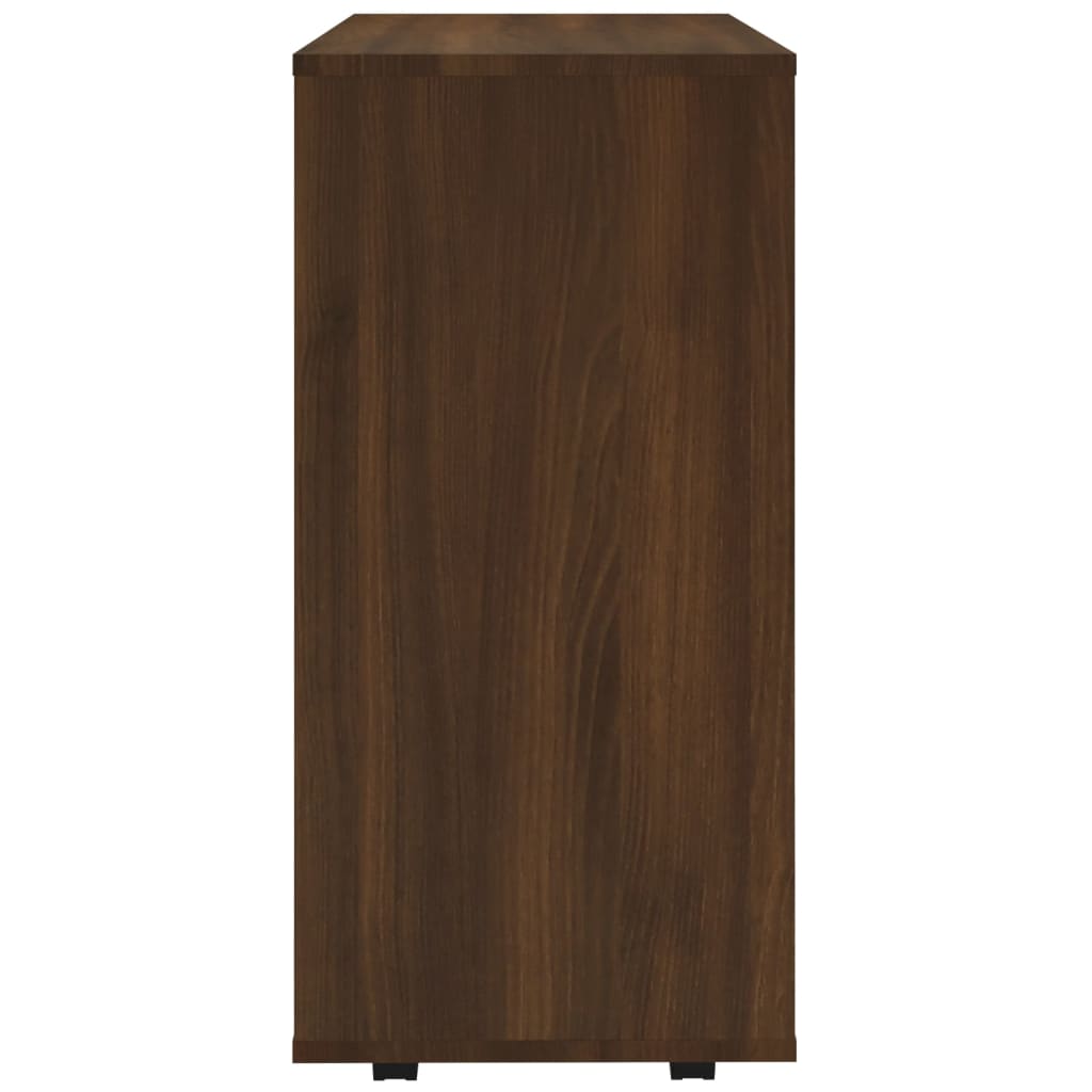 Kast verrijdbaar 60x35x75 cm bewerkt hout bruineikenkleurig - Griffin Retail