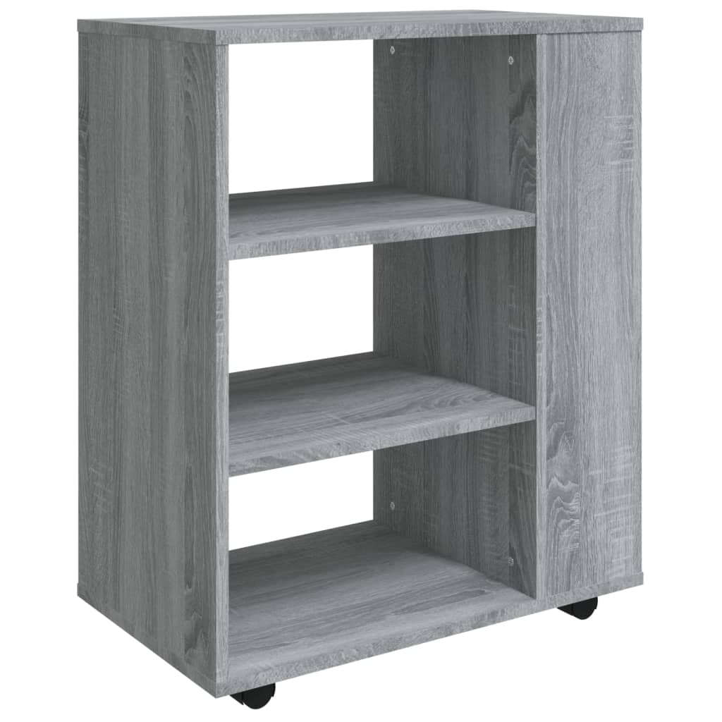 Kast verrijdbaar 60x35x75 cm bewerkt hout grijs sonoma eiken - Griffin Retail