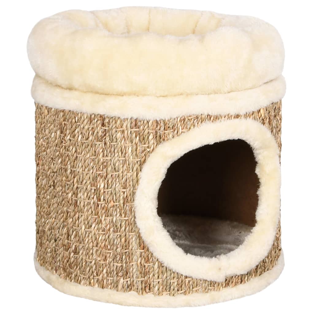 Kattenhuis met luxe kussen 33 cm zeegras - Griffin Retail