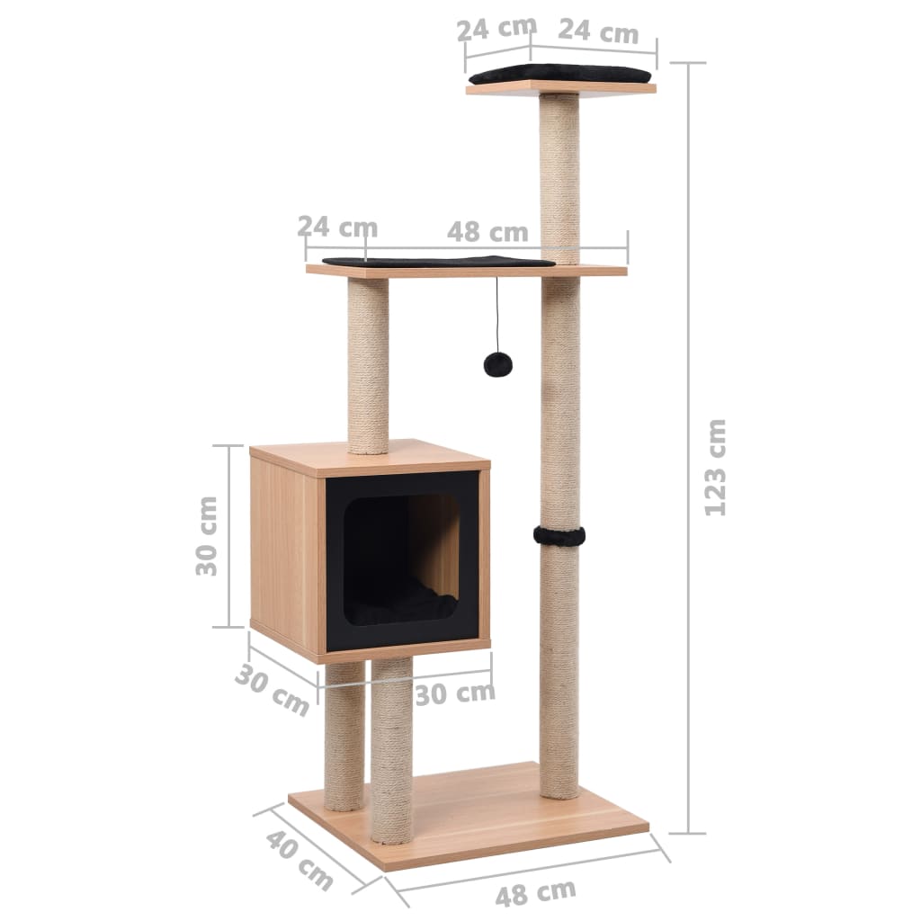 Kattenkrabpaal met sisal krabmat 123 cm - Griffin Retail