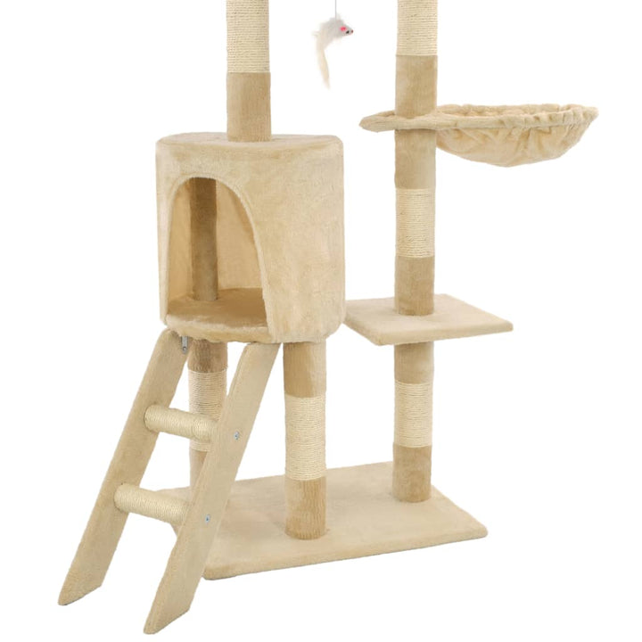 Kattenkrabpaal met sisal krabpalen 138 cm beige - Griffin Retail