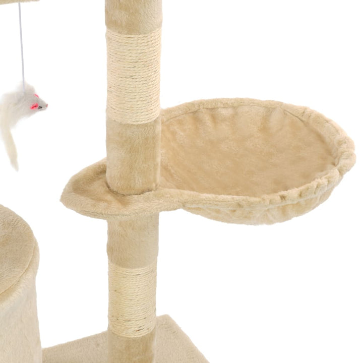 Kattenkrabpaal met sisal krabpalen 138 cm beige - Griffin Retail